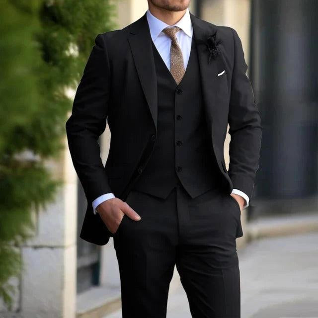 Lucas | Men's Three-Piece Tailored Suit, Blazer Waistcoat and Trousers | Animated Apparel
