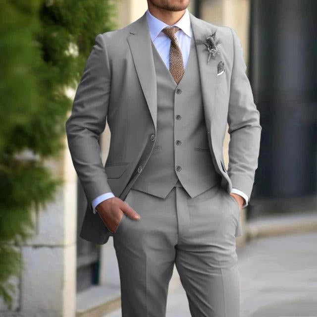 Lucas | Men's Three-Piece Tailored Suit, Blazer Waistcoat and Trousers | Animated Apparel