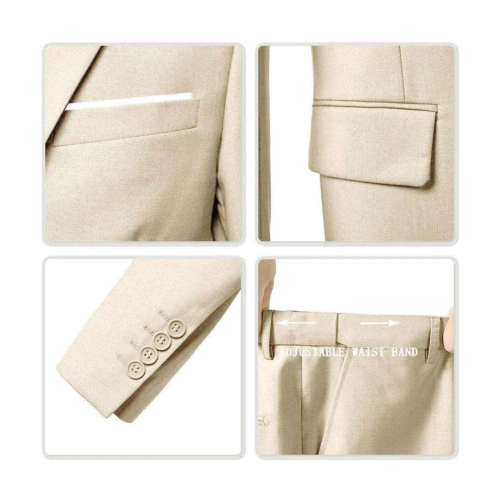 Lucas | Men's Three-Piece Tailored Suit, Blazer Waistcoat and Trousers | Animated Apparel