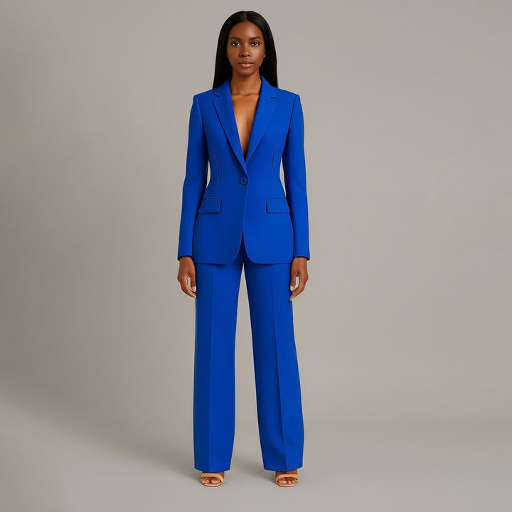 Charlotte | Women's Button Front Blazer Two-Piece Set - image 10