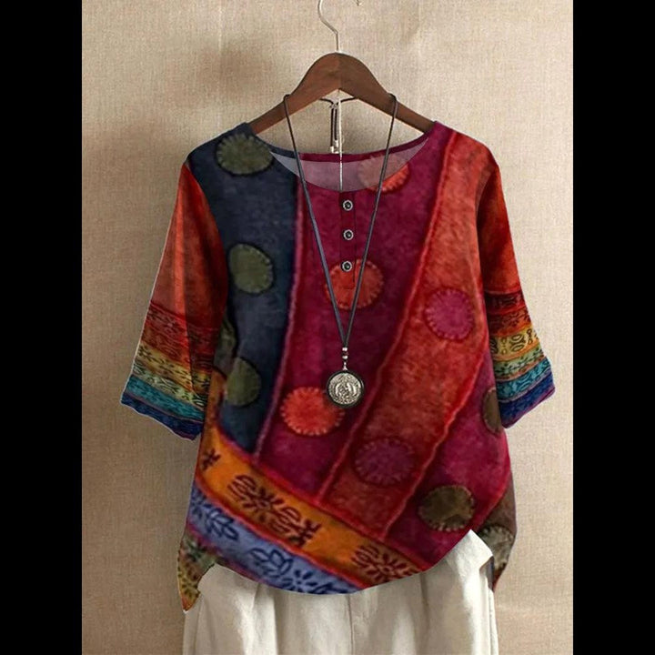 Charlotte | Women's Colorful Boho Blouse - image 1