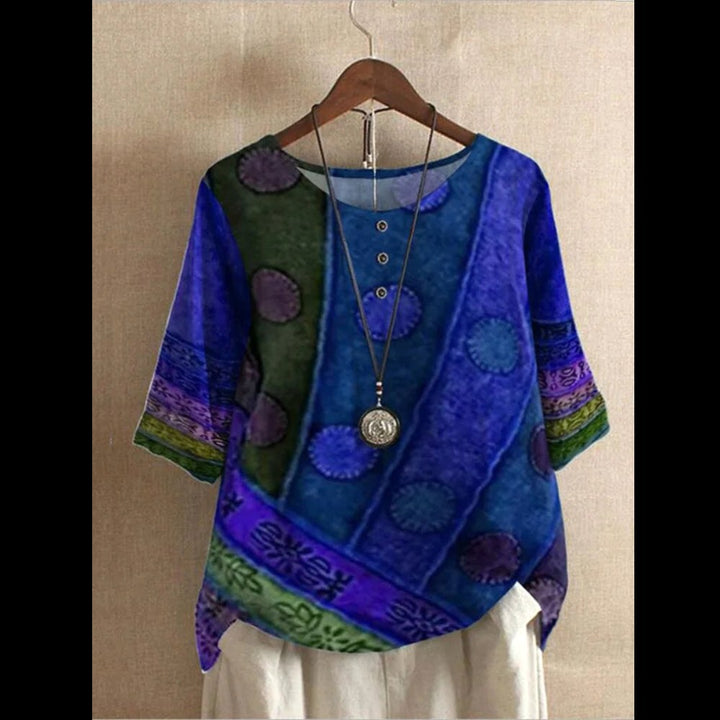 Charlotte | Women's Colorful Boho Blouse - image 5