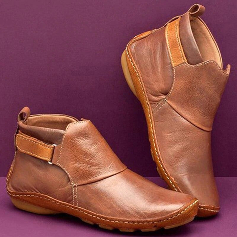 Charlotte | Women's Orthopaedic Ankle Boots, Supportive Autumn Boots | Animated Apparel | Brown
