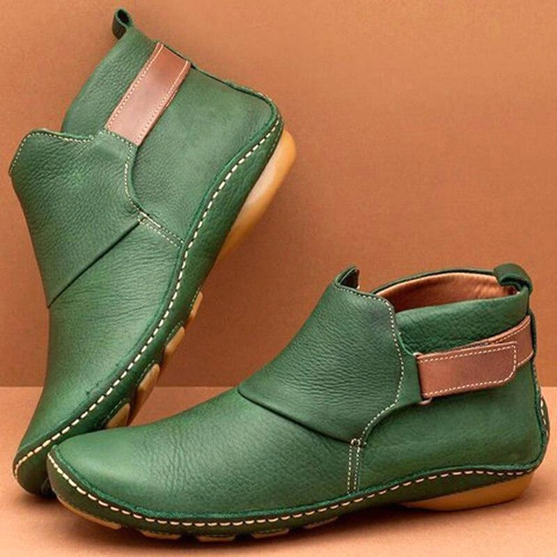 Charlotte | Women's Orthopaedic Ankle Boots, Supportive Autumn Boots | Animated Apparel | Green