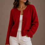 Olivia | Women's Soft Knit Cardigan, Button-Up Long Sleeve Sweater | Animated Apparel