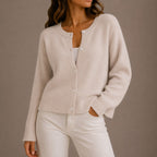Olivia | Women's Soft Knit Cardigan, Button-Up Long Sleeve Sweater | Animated Apparel