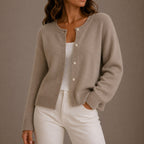 Olivia | Women's Soft Knit Cardigan, Button-Up Long Sleeve Sweater | Animated Apparel