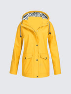 Christine | Women's Waterproof Lightweight Windbreaker Jacket, Water-Resistant Outdoor Jacket | Animated Apparel | Sky Blue