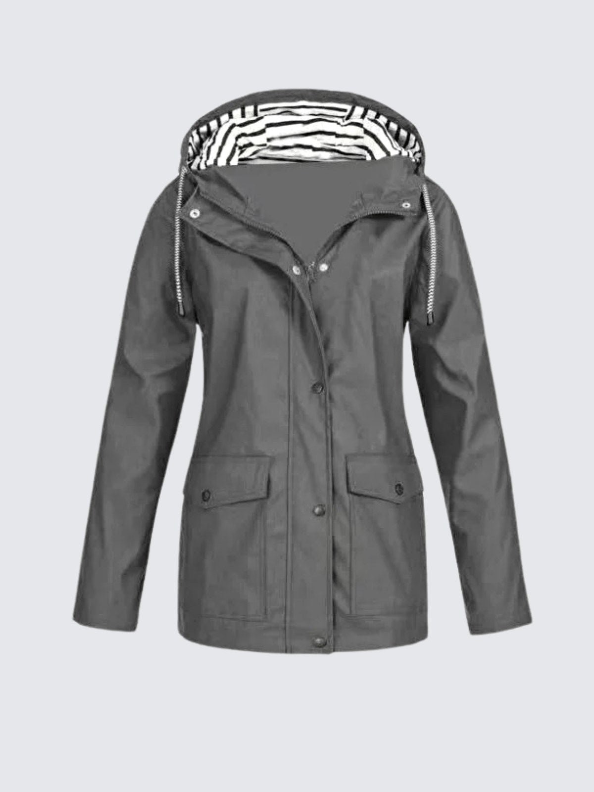 Christine | Women's Waterproof Lightweight Windbreaker Jacket, Water-Resistant Outdoor Jacket | Animated Apparel | White