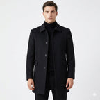 Christopher | Men's Classic Wool Overcoat, Tailored Formal Coat | Animated Apparel