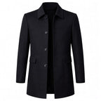 Christopher | Men's Classic Wool Overcoat, Tailored Formal Coat | Animated Apparel