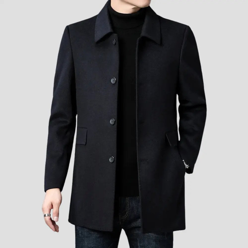 Christopher | Men's Classic Wool Overcoat, Tailored Formal Coat | Animated Apparel