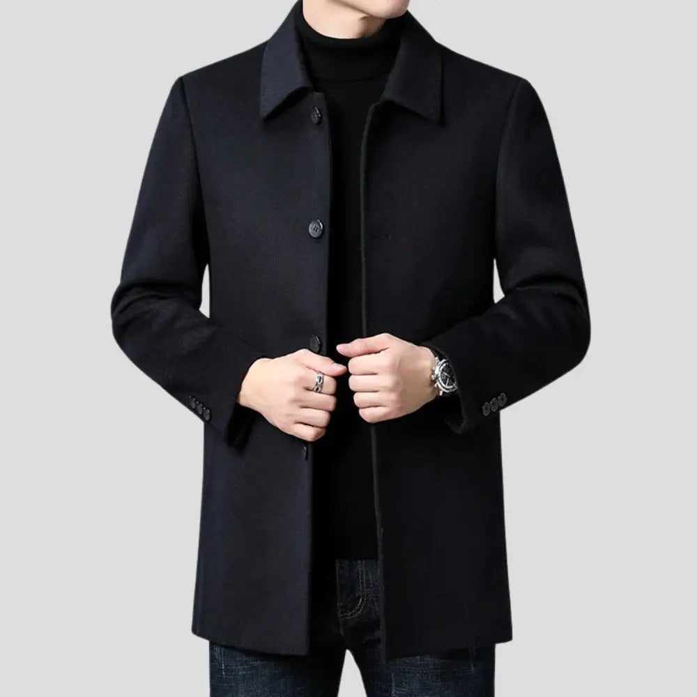 Christopher | Men's Classic Wool Overcoat, Tailored Formal Coat | Animated Apparel