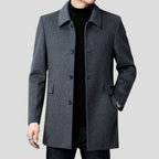 Christopher | Men's Classic Wool Overcoat, Tailored Formal Coat | Animated Apparel