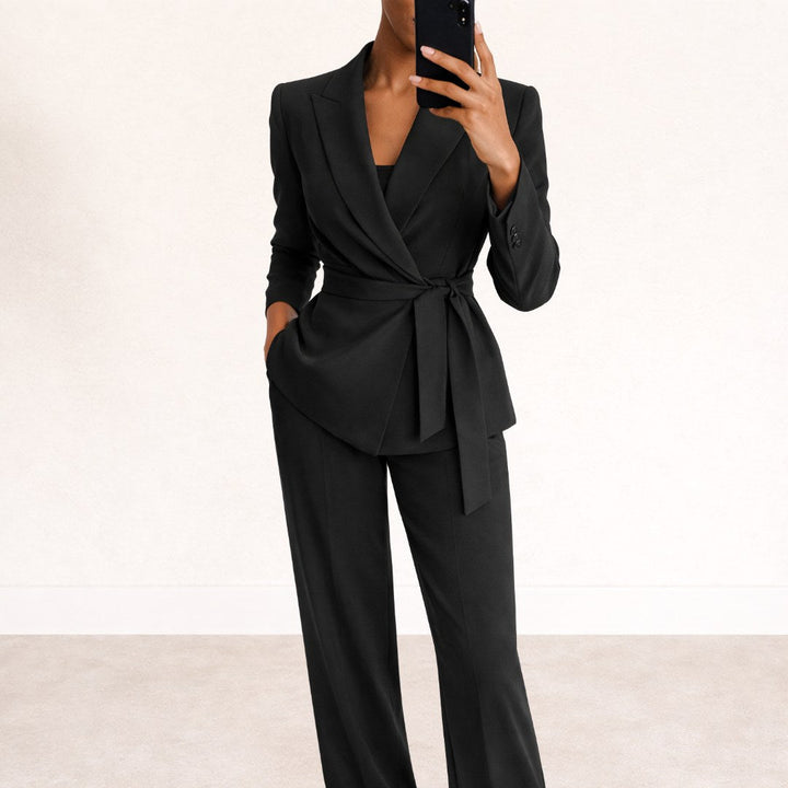 Claire | Women's Elegant Two-Piece Set - Zwart