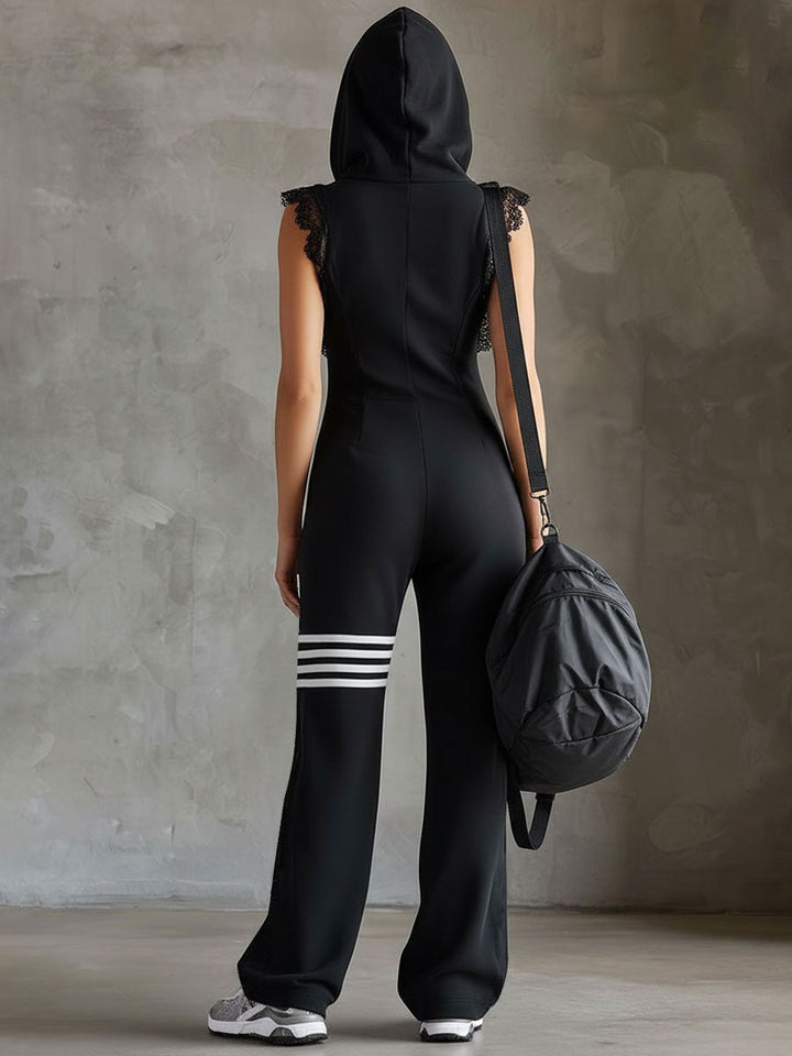 Claire | Women's Sleeveless Retro Jumpsuit - Orange