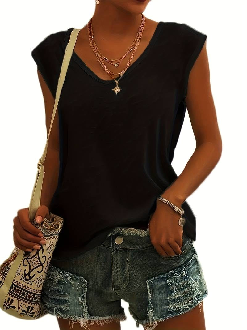 Claire | Women's V-Neck Sleeveless Summer Tank - image 2