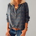 Clara | Women's Bohemian Print Blouse, Fluid Cut Shirt | Animated Apparel