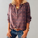 Clara | Women's Bohemian Print Blouse, Fluid Cut Shirt | Animated Apparel