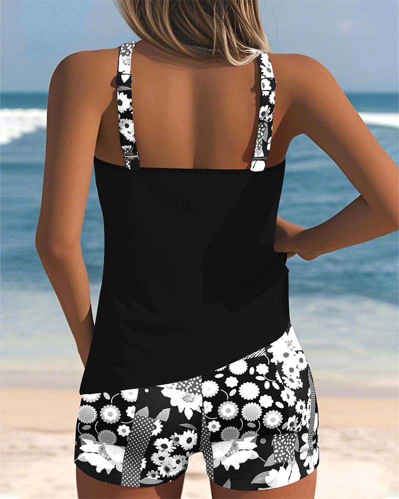 Clarissa | Women's Floral Tankini Swimsuit with Racerback - image 8