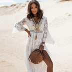 Clarissa | Women's Lace Long Sleeve Maxi Dress - image 3