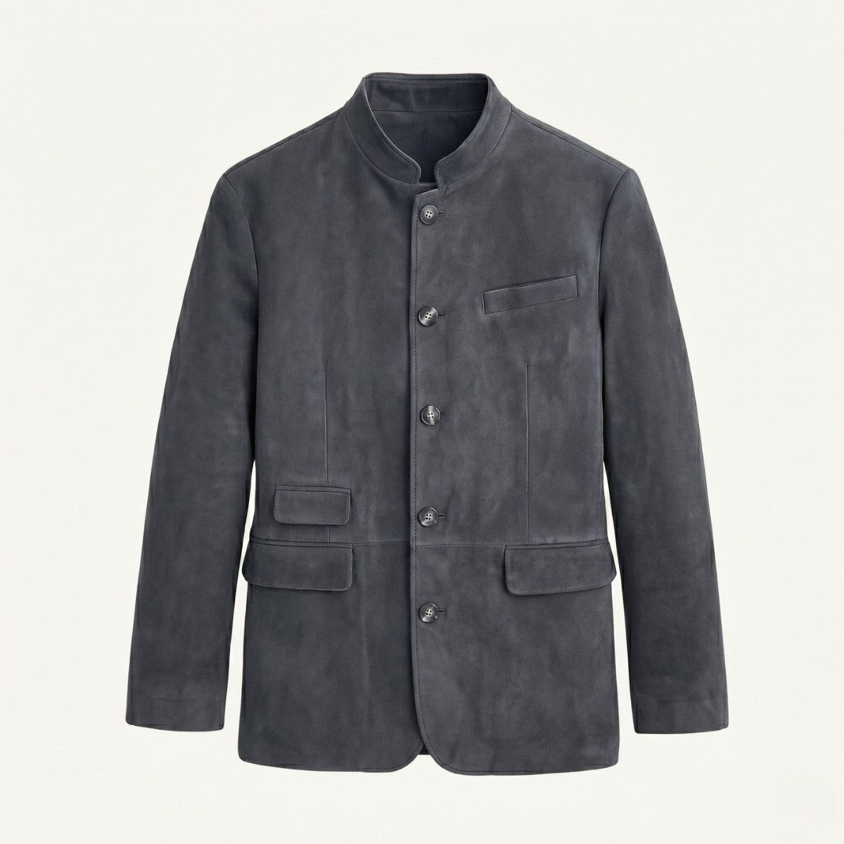 Clayton | Men's Single-Breasted Suede Blazer Jacket, Casual Smart Coat | Animated Apparel