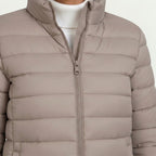 Clemence | Women's Lightweight Quilted Jacket, Slim-Fit Zip Jacket | Animated Apparel | Matcha Color
