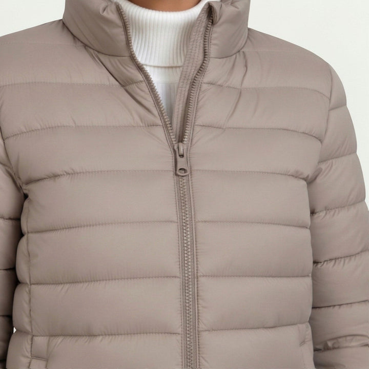 Clemence | Women's Lightweight Quilted Jacket, Slim-Fit Zip Jacket | Animated Apparel | Matcha Color