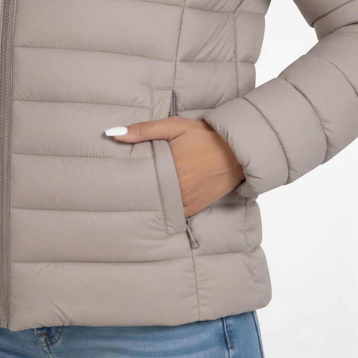 Clemence | Women's Lightweight Quilted Jacket, Slim-Fit Zip Jacket | Animated Apparel | Black