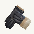 Cody | Men's Faux Leather Winter Driving Gloves, Wool-Lined Warm Gloves | Animated Apparel