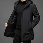 Cody | Men's Hooded Winter Coat, Weather-Resistant Autumn Coat | Animated Apparel | Grey