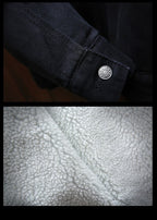 Ryan | Men's Denim Trucker Jacket with Fleece Lining, Insulated Winter Jacket | Animated Apparel