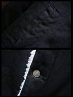 Ryan | Men's Denim Trucker Jacket with Fleece Lining, Insulated Winter Jacket | Animated Apparel