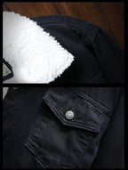 Ryan | Men's Denim Trucker Jacket with Fleece Lining, Insulated Winter Jacket | Animated Apparel