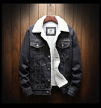Ryan | Men's Denim Trucker Jacket with Fleece Lining, Insulated Winter Jacket | Animated Apparel