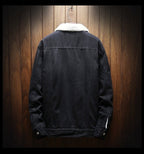 Ryan | Men's Denim Trucker Jacket with Fleece Lining, Insulated Winter Jacket | Animated Apparel