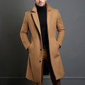 Cole | Men's Slim-Fit Long Overcoat, Tailored Autumn Coat | Animated Apparel | Navy Blue