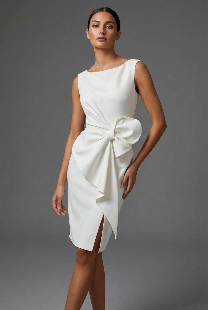 Colette | Women's Bow Waist Cocktail Pencil Dress - image 6