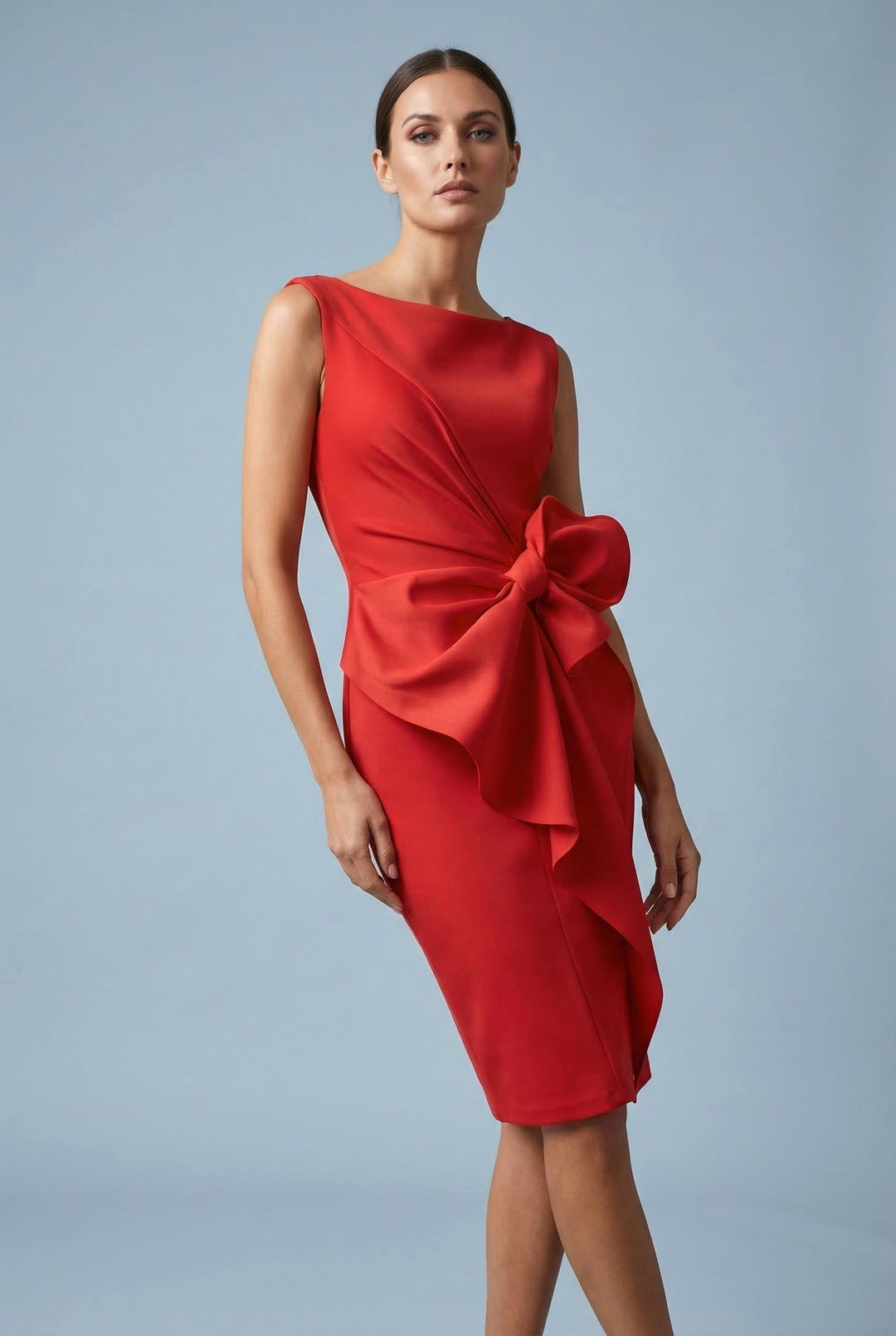 Colette | Women's Bow Waist Cocktail Pencil Dress - image 9