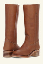 Colette | Women's Western Leather Cowboy Boots, Pointed-Toe Autumn Boots | Animated Apparel | Yellow
