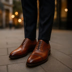 Colin | Men's Leather Brogue Dress Shoes, Formal Cowhide Loafers | Animated Apparel
