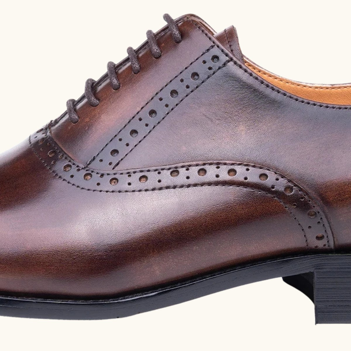 Colin | Men's Leather Brogue Dress Shoes, Formal Cowhide Loafers | Animated Apparel
