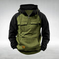 Colin | Men's Thick Cotton-Blend Hoodie, Warm Utility Hoodie | Animated Apparel | Green