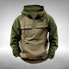 Colin | Men's Thick Cotton-Blend Hoodie, Warm Utility Hoodie | Animated Apparel | Black