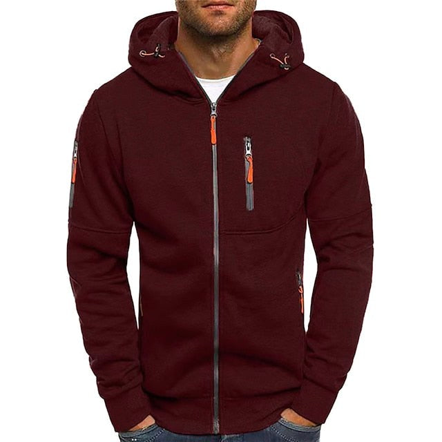 Connor | Men's Cotton Zip-Up Hoodie, Standard Fit Hooded Jumper | Animated Apparel