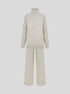 Corinne | Women's Oversized Two-Piece Set, Wide-Leg Turtleneck Lounge Set | Animated Apparel