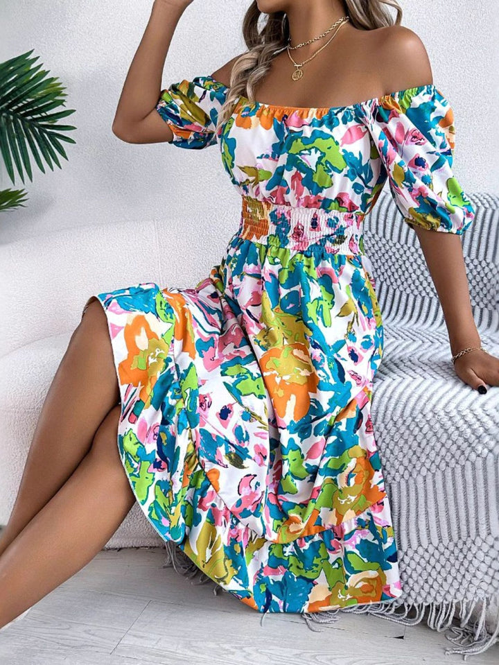 Daisy | Women's Boho Off-Shoulder Midi Dress - image 3