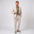 Beau | Men's Slim Fit Linen Suit, Two-Piece Suit | Animated Apparel