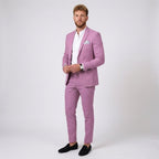 Beau | Men's Slim Fit Linen Suit, Two-Piece Suit | Animated Apparel