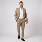 Beau | Men's Slim Fit Linen Suit, Two-Piece Suit | Animated Apparel
